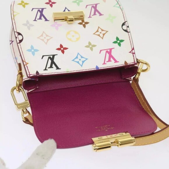 LOUIS VUITTON Monogram Multicolor Heart Breaker Bag White LV Auth - Picture 13 of 16